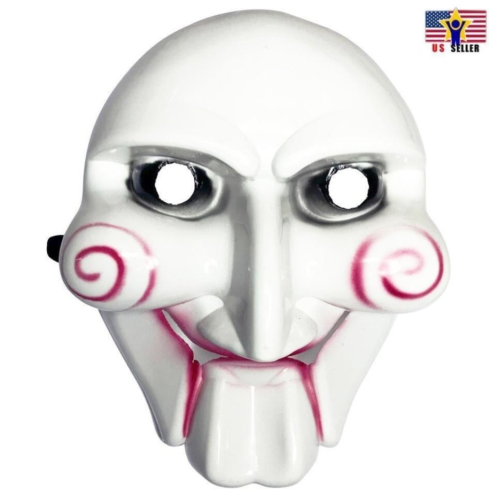 Jigsaw Saw Billy Puppet Face Mask Halloween Cosplay Guy Costume Prop Mas…